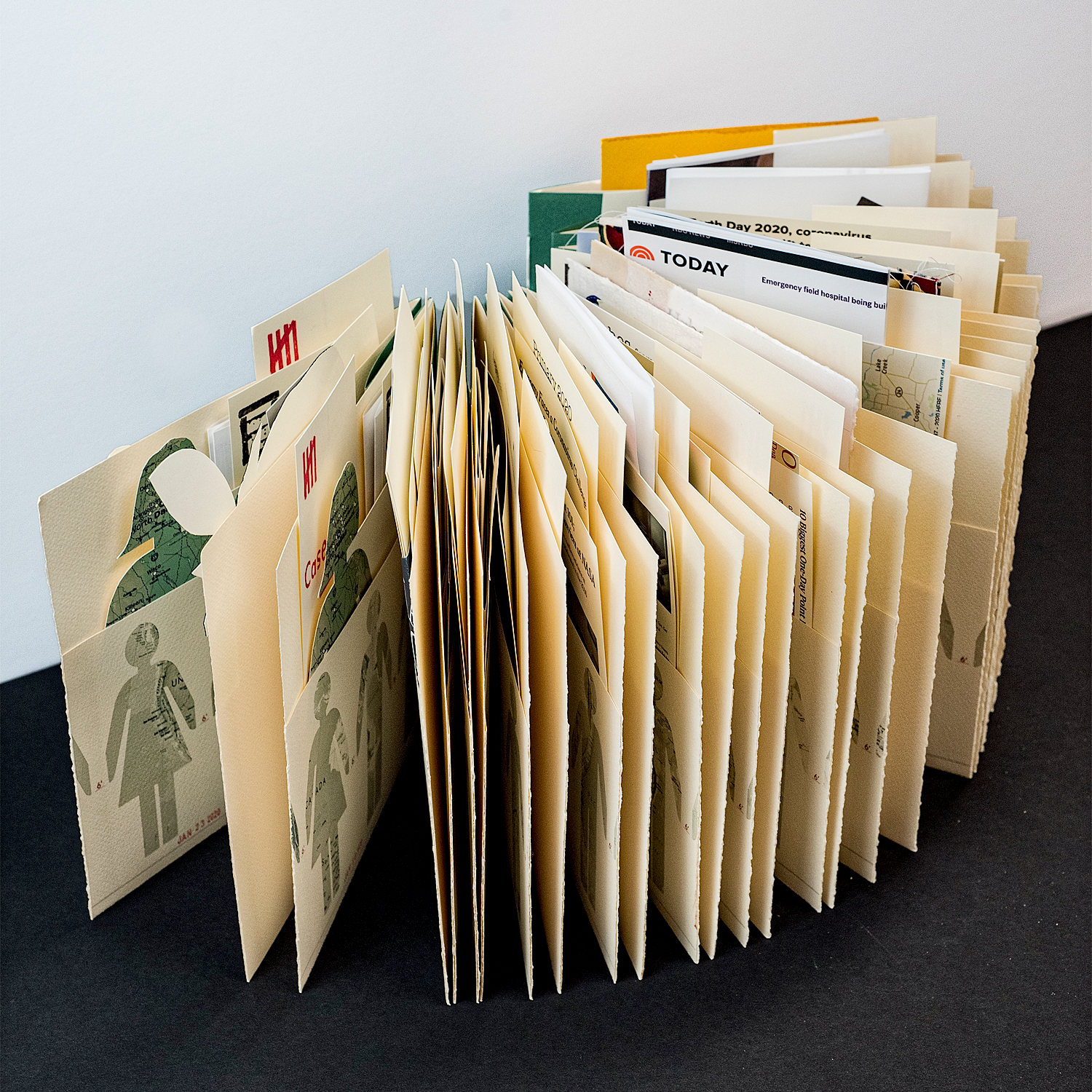 Handmade chronicle of the first three months of lockdown, made by the author in the spring of 2020.