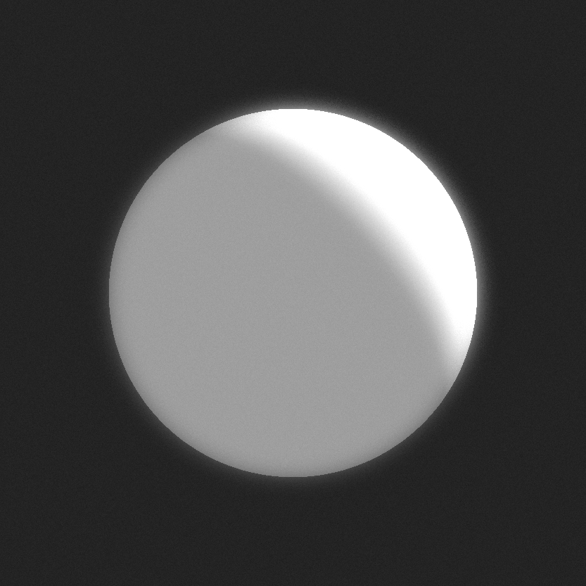 A raymarched and shaded sphere 
