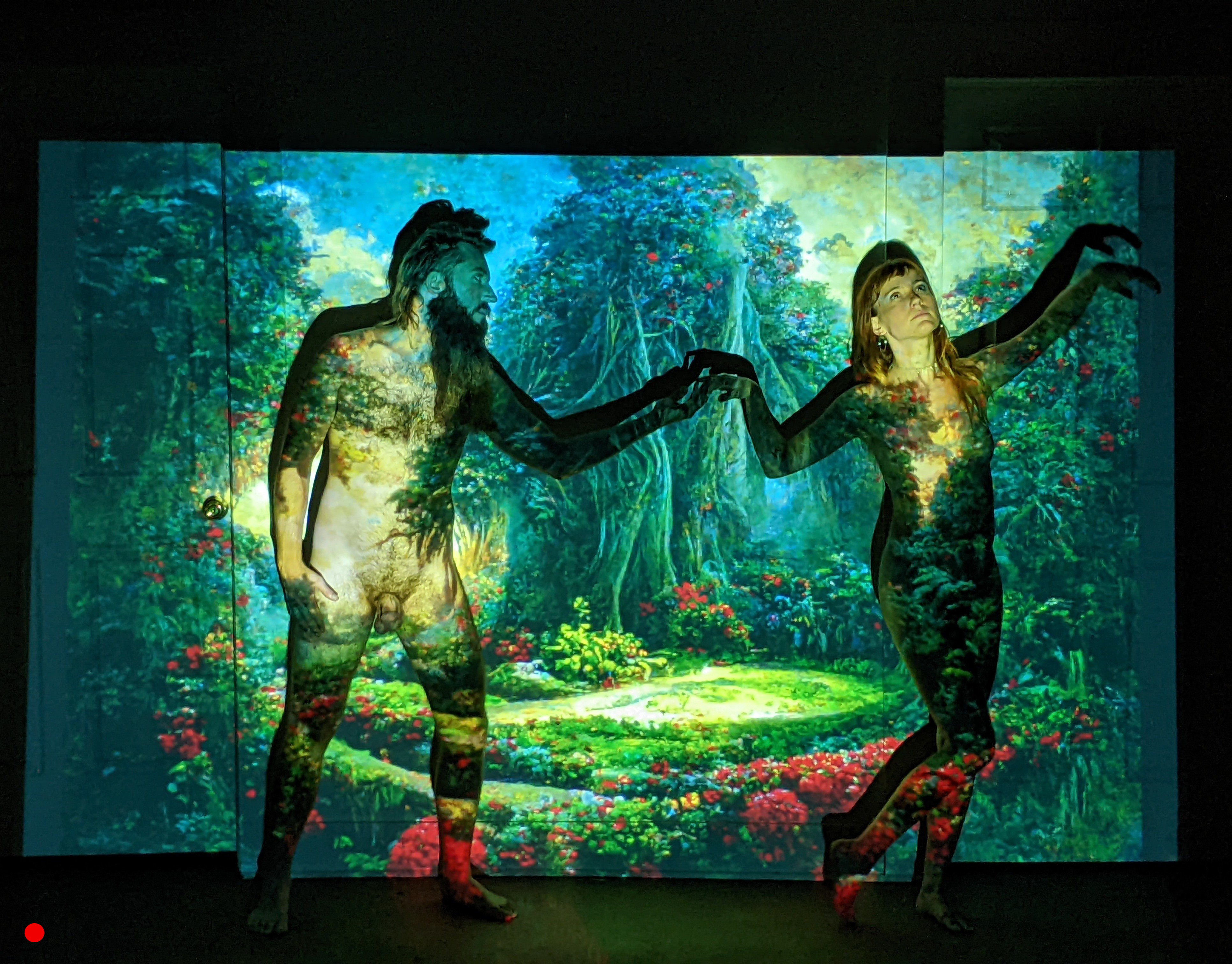 The Fall. Ai art projected onto the Human form. Part of the #ProjectAi series by Robert Matheson. Feb 3rd, 2023.