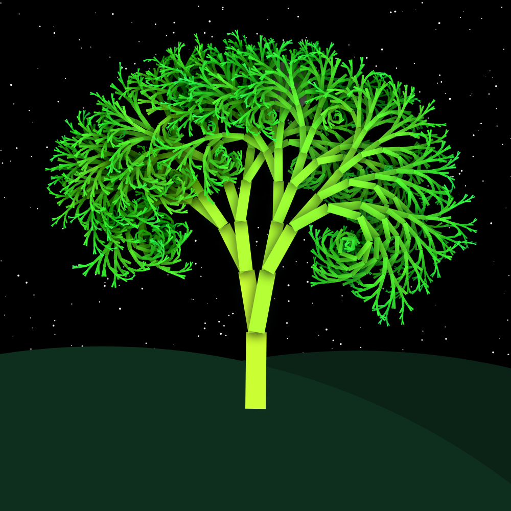 Moonlit Trees of Iterative Fractal Chaos #11 static token preview