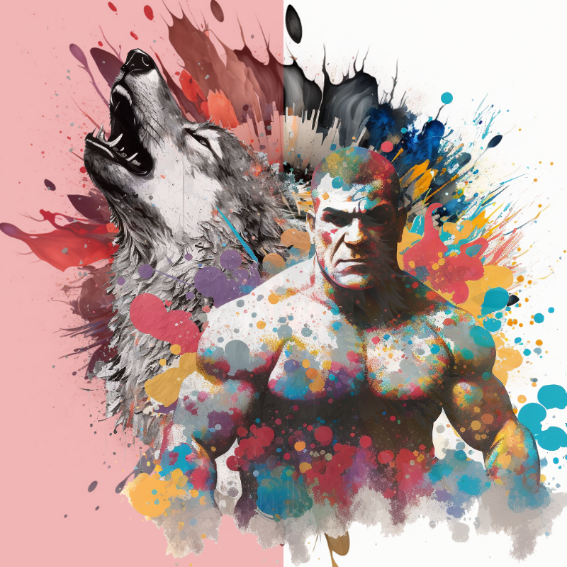 The Wolf and The Wrestler Bloke #6 static token preview