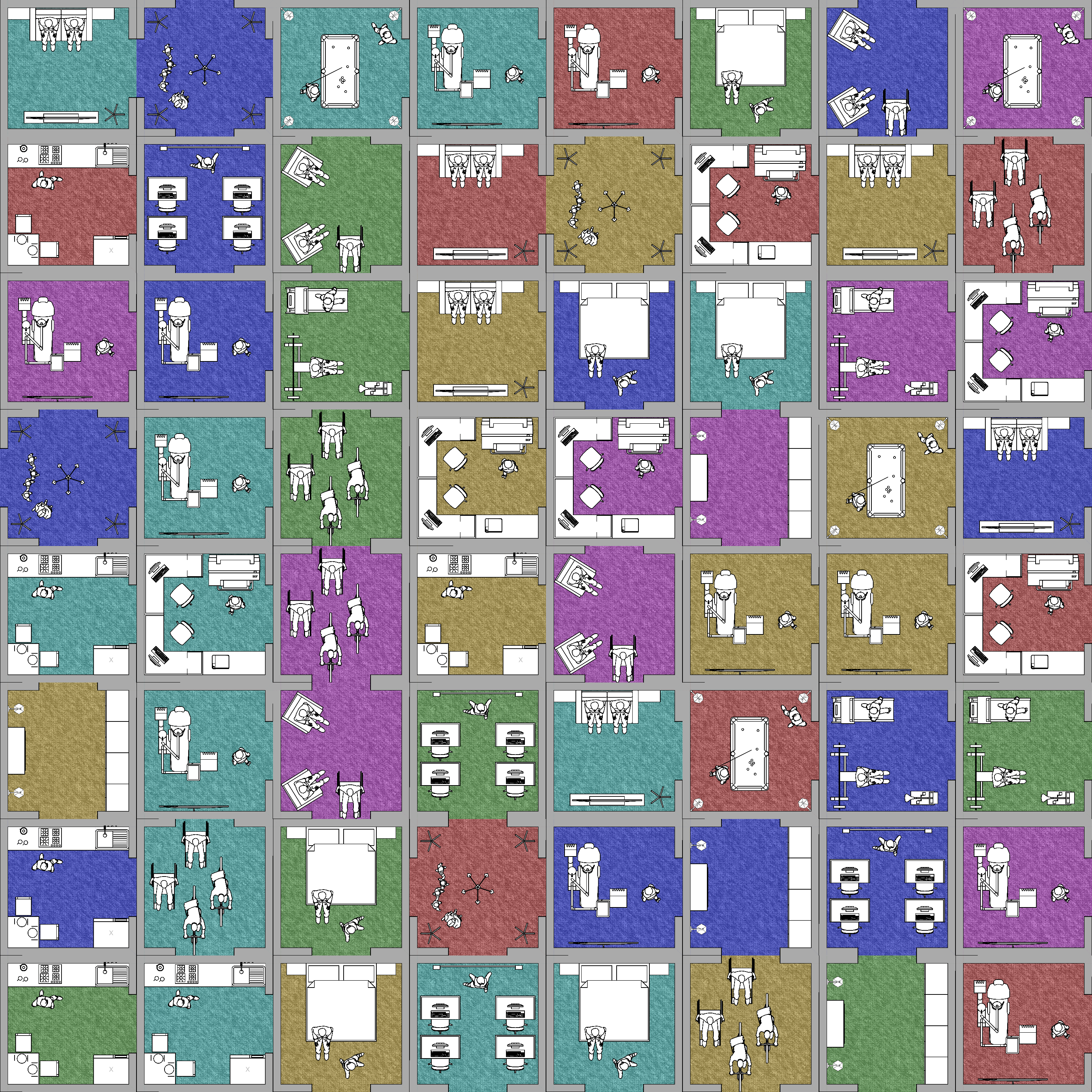 Harlequin block building #20 static token preview