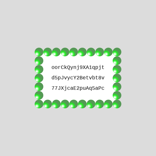 Frame of the operation hash #13 static token preview