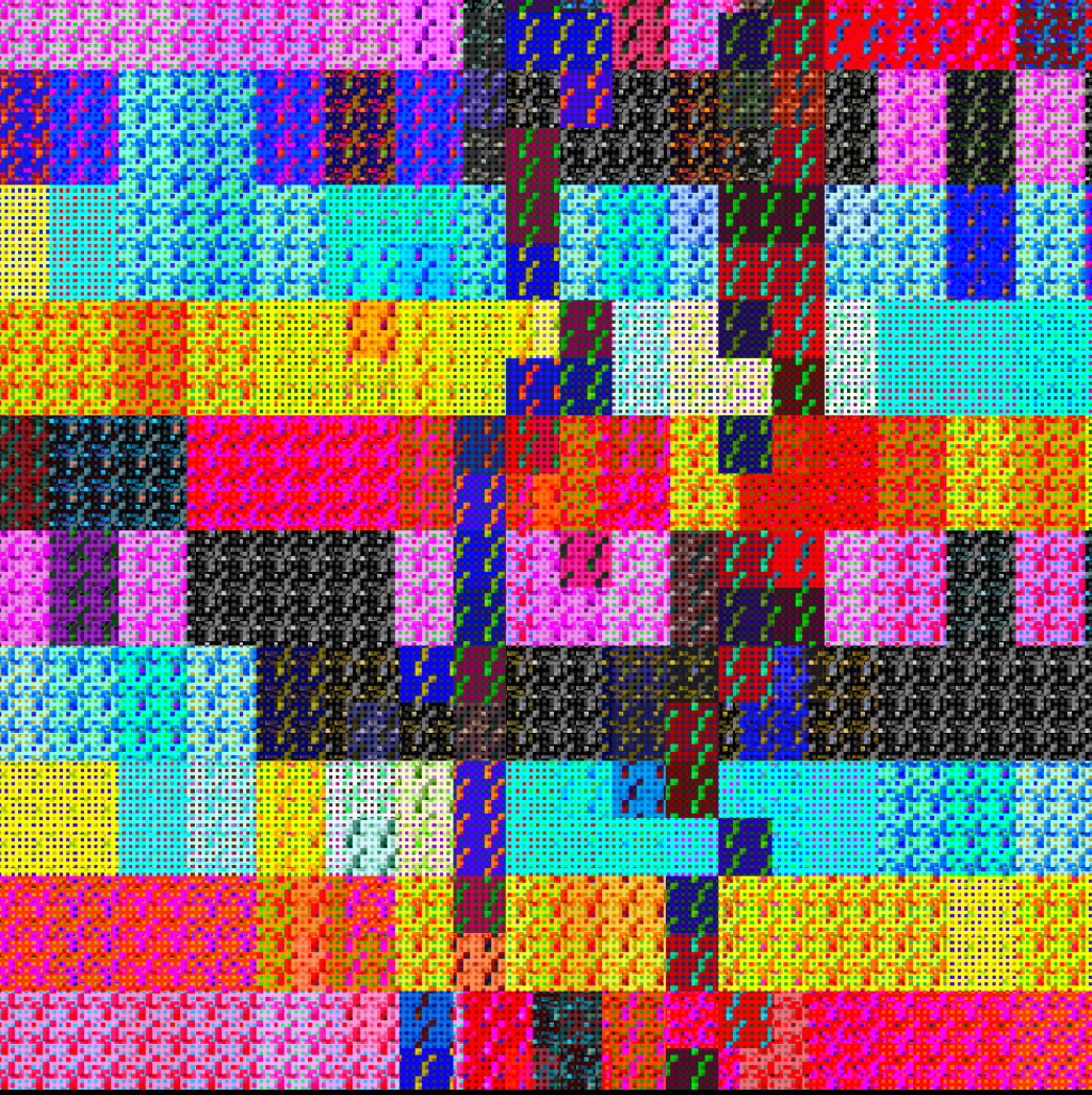 Multicolored Pixelated Field #19 static token preview