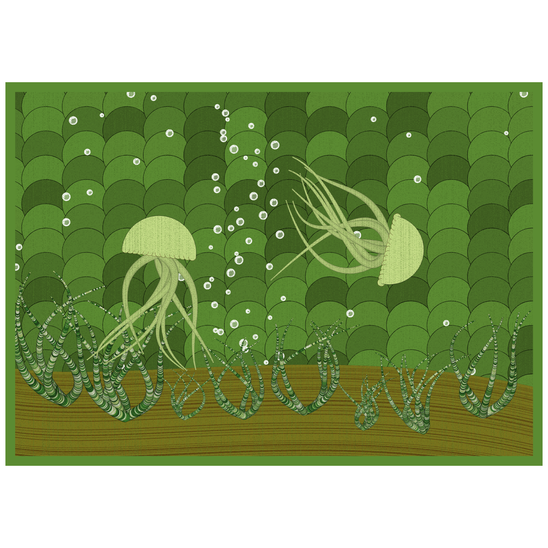 Bézier Aquarium 🦑 #14 static token preview