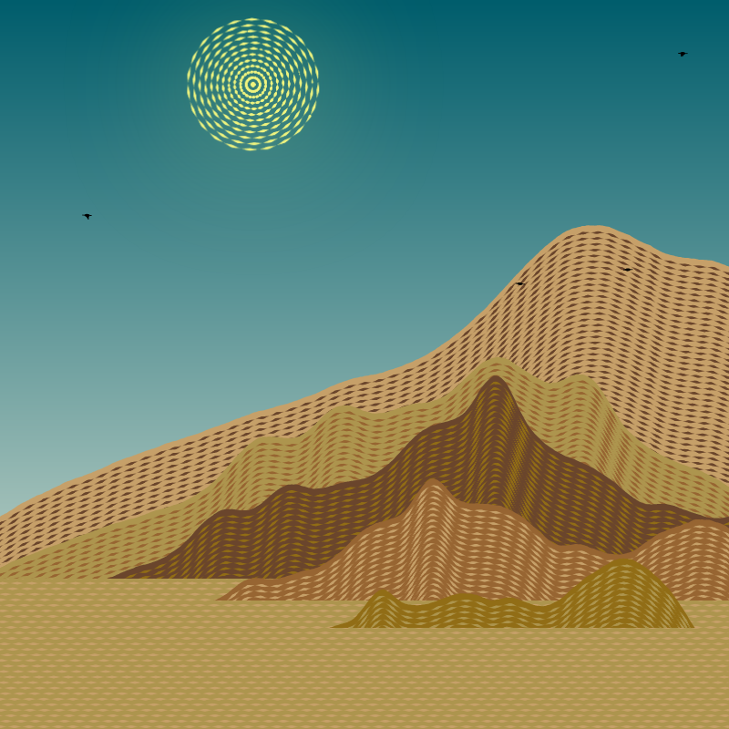 Painted Mountain Sunset #15 static token preview