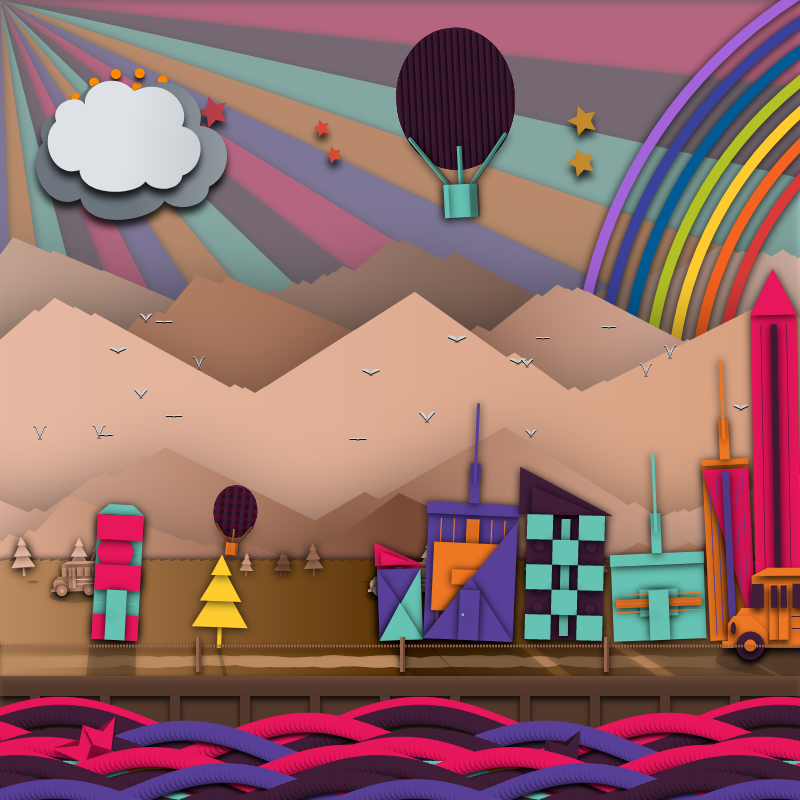 Paper Art 2.5D #9 static token preview
