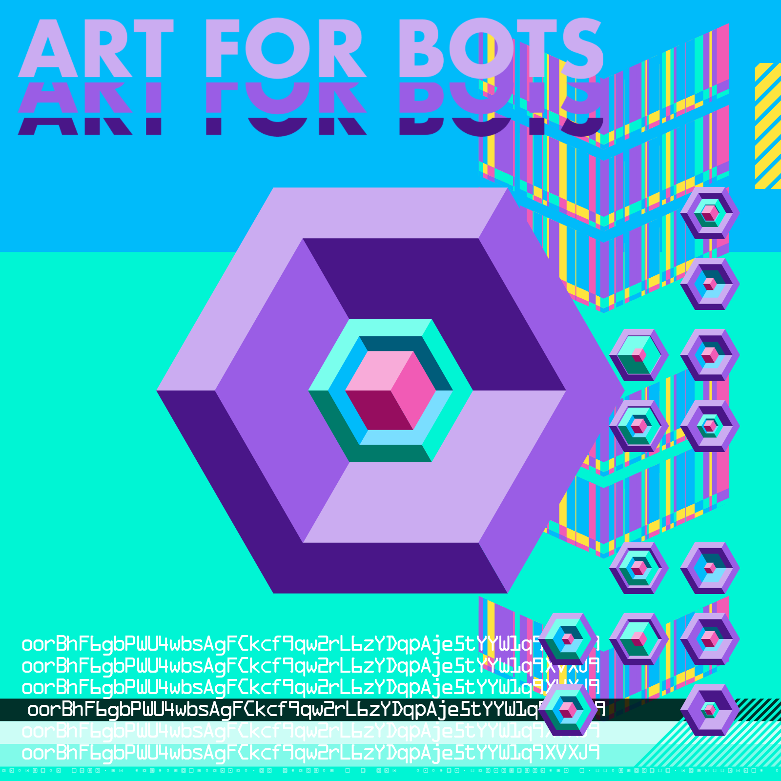 Hexagones - Art for Bots for Humans #10 static token preview
