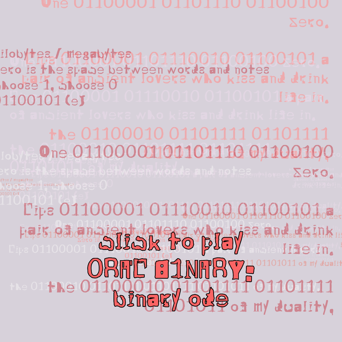 0RAL B1NARY: “BINARY ODE” #4 static token preview