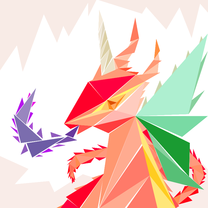 Unicorn dragon #12 static token preview