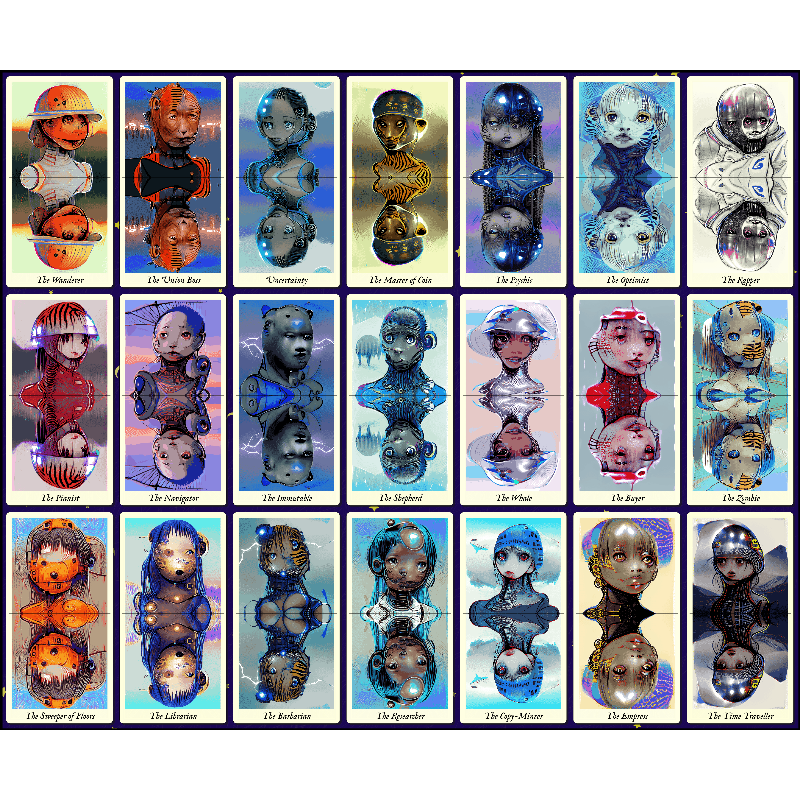 Reflexions - the fxhash tarot #22 static token preview