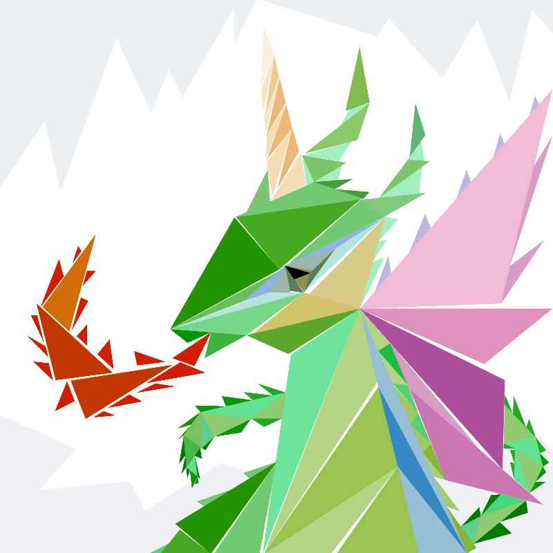 Unicorn dragon #3 static token preview