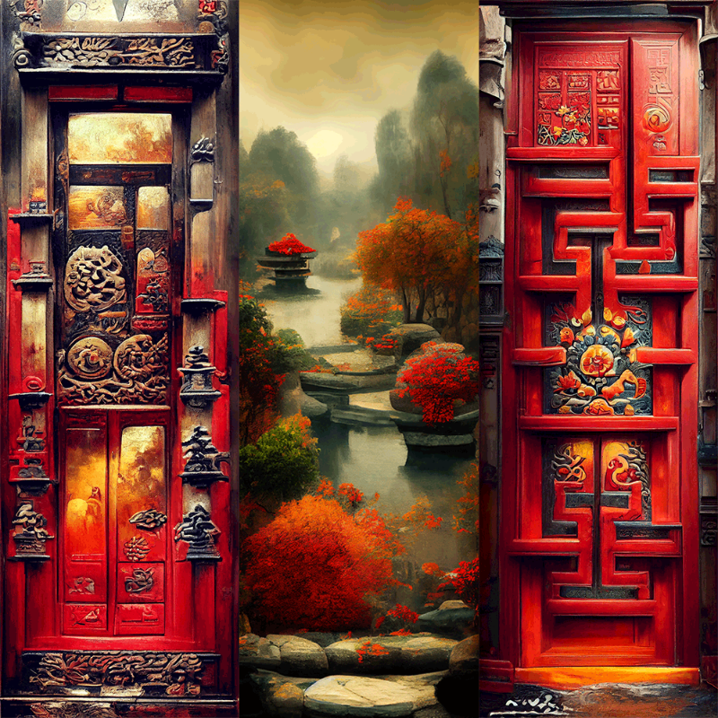 AI Chinese Garden #16 static token preview