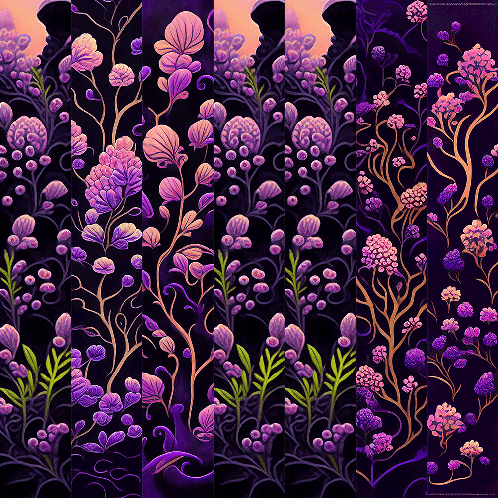 AI Purple Flowers #11 static token preview