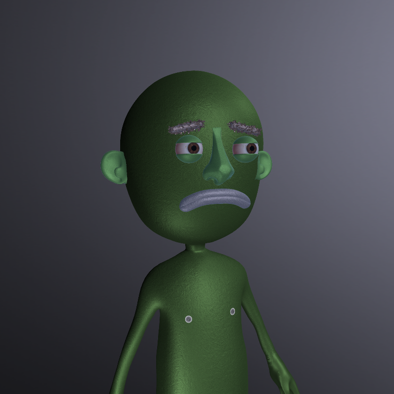 Strange little green man #3 static token preview
