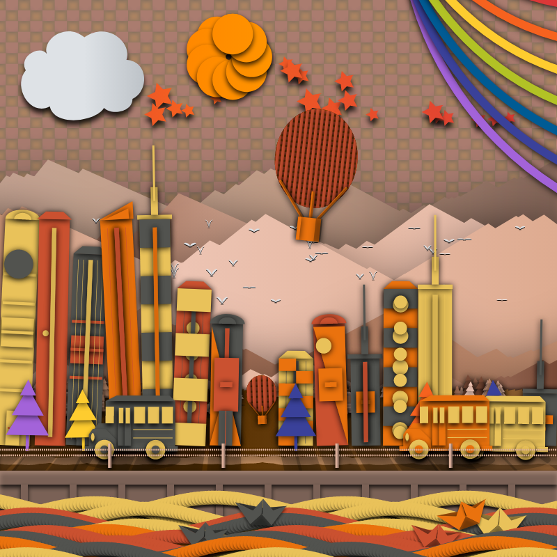 Paper Art 2.5D #16 static token preview