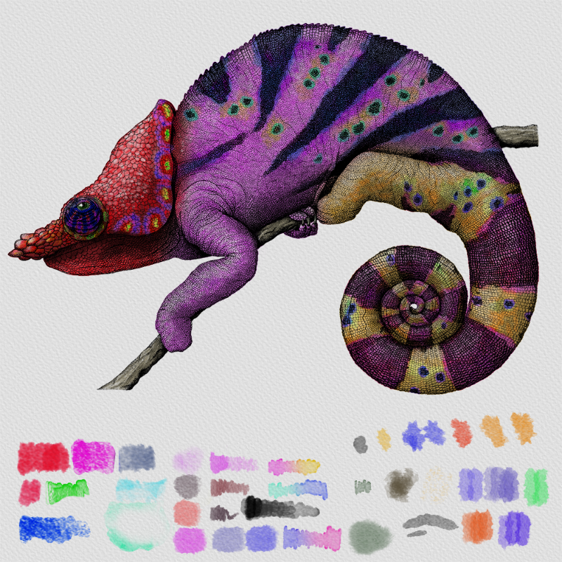 Colorful Cameleon #17 static token preview