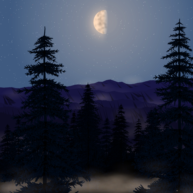 Moonlit Mountains #6 static token preview