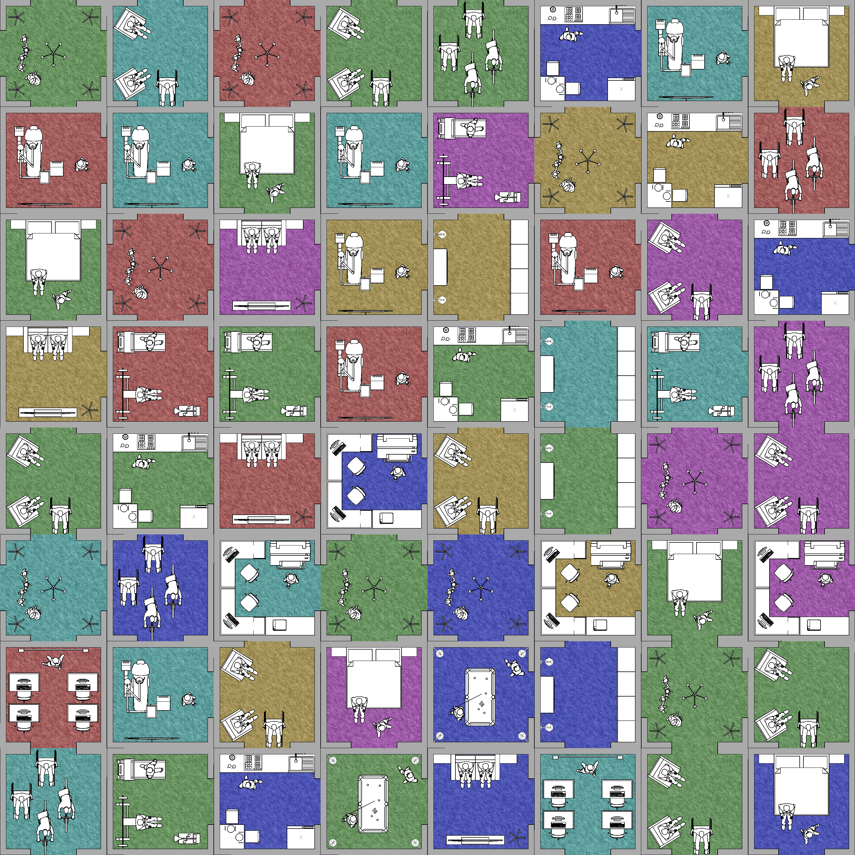 Harlequin block building #15 static token preview