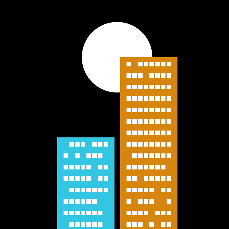 Two buildings and the moon #6 static token preview