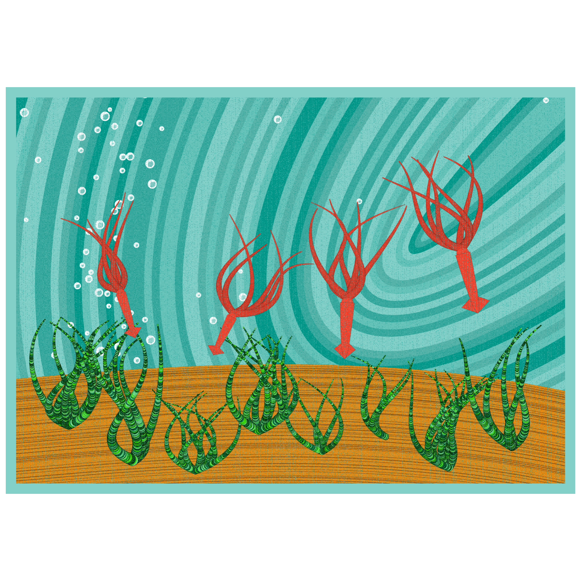 Bézier Aquarium 🦑 #21 static token preview