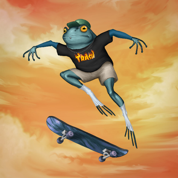SKATER FROGS 🐸 #22 static token preview