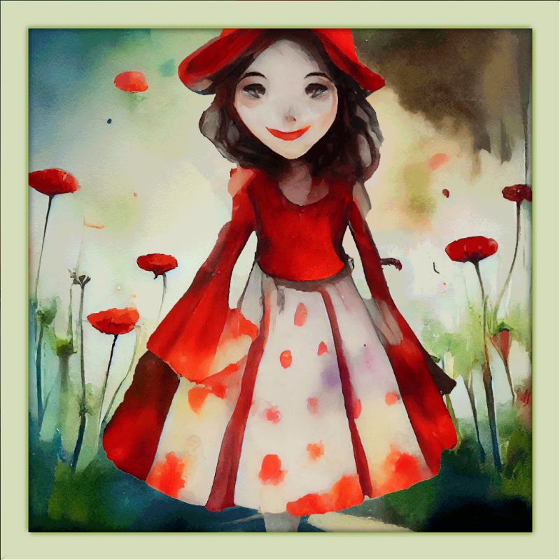 Alice and Big Red Flowers #3 static token preview