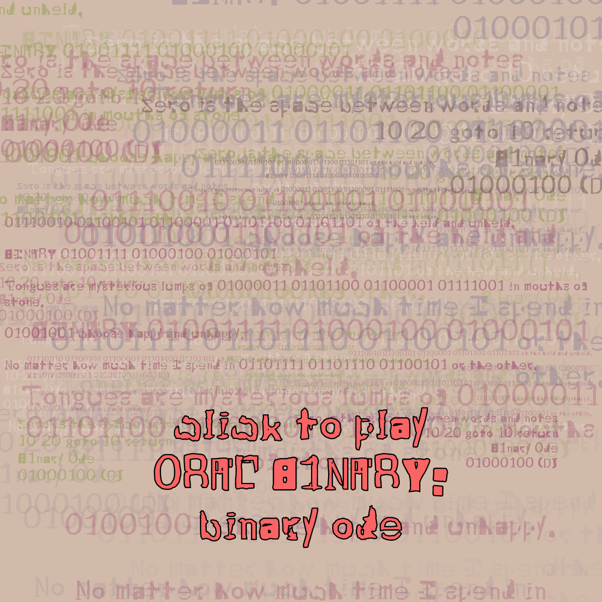 0RAL B1NARY: “BINARY ODE” #20 static token preview