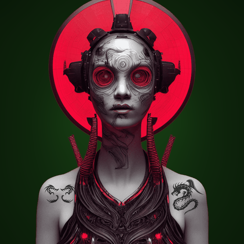 Cyber Girl #2 static token preview