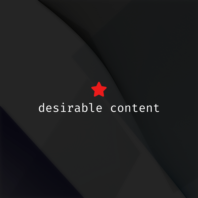 desirable content #31 static token preview