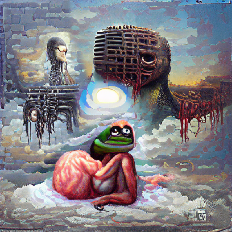 Pigeon Sat on a Brain Reflecting Existence #23 static token preview