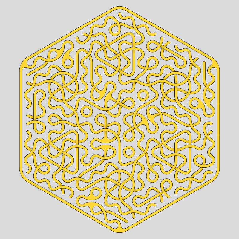 Truchet Threefold Symmetry #24 static token preview
