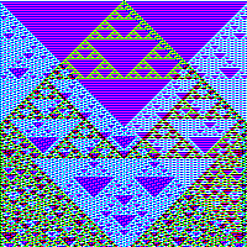 RGB Elementary Cellular Automaton #647 static token preview