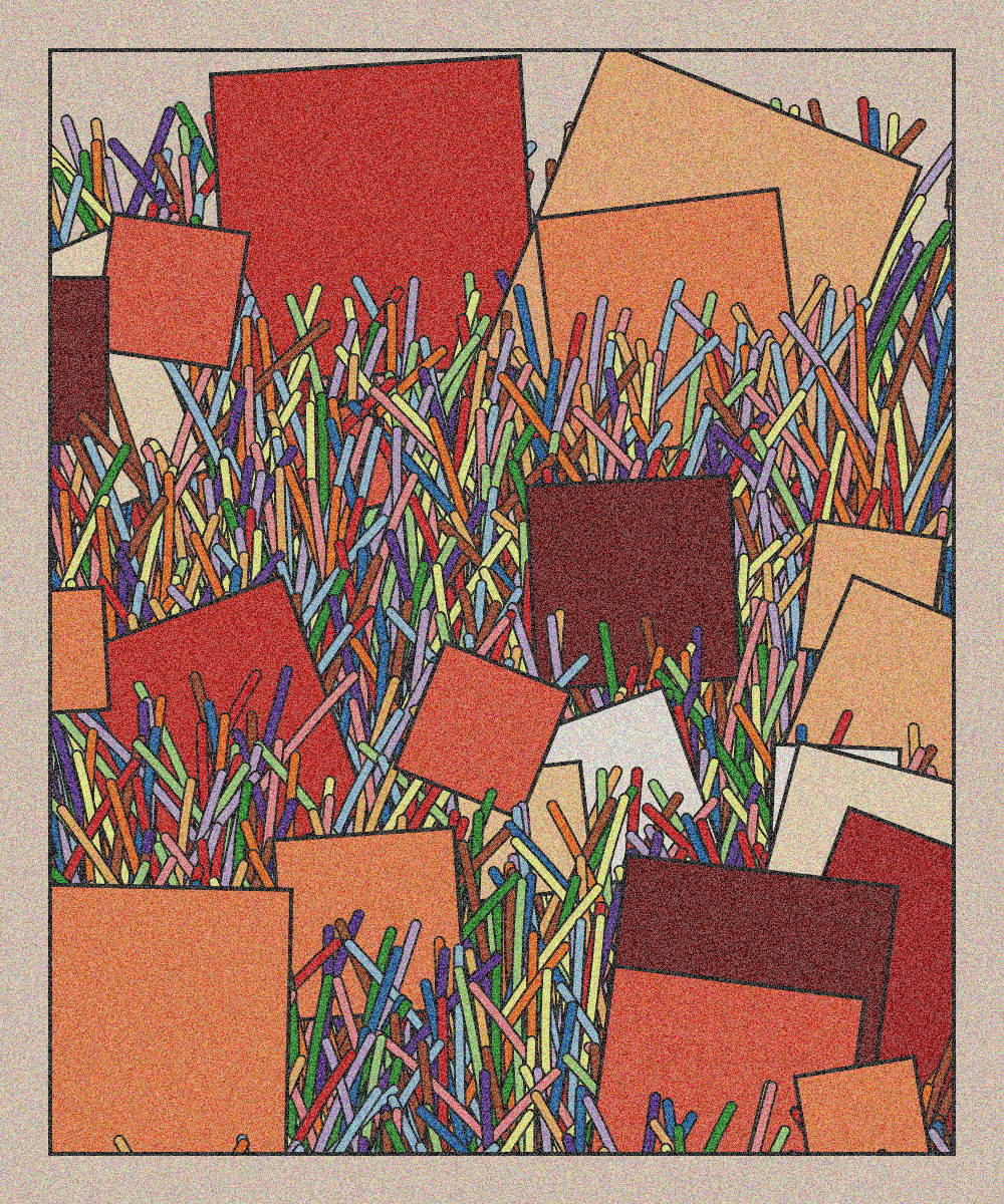 Paper salad with colored cardboard #18 static token preview