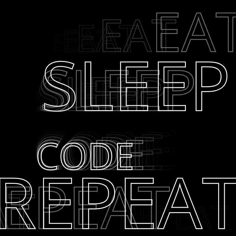 Eat Sleep Code Repeat #5 static token preview