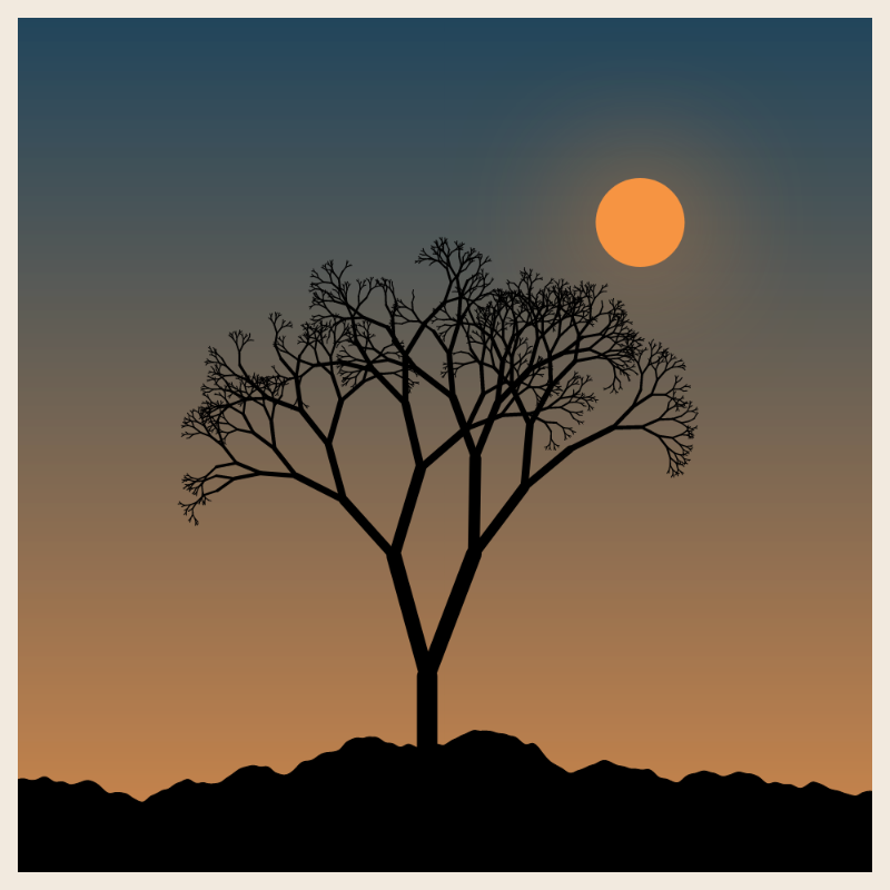 Sunset on cliff #15 static token preview