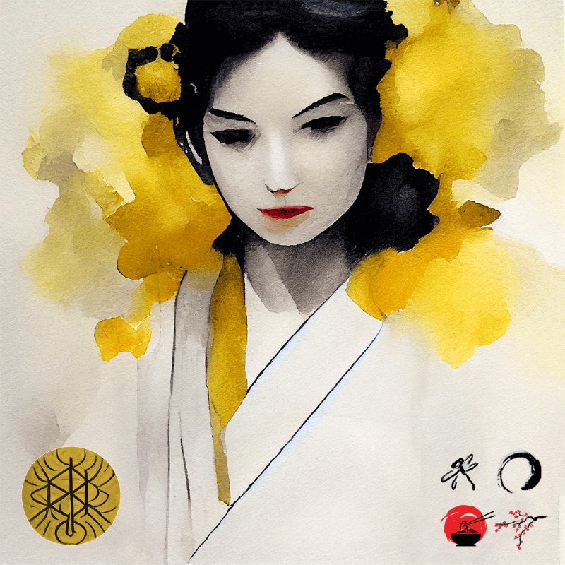 Yellow Geisha #18 static token preview