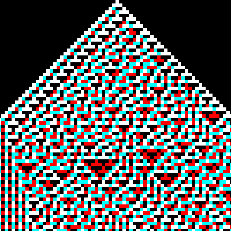 RGB Elementary Cellular Automaton #491 static token preview