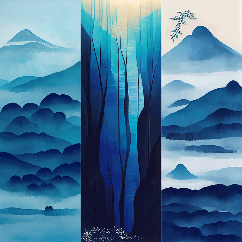 AI Japanese Waterfall #6 static token preview
