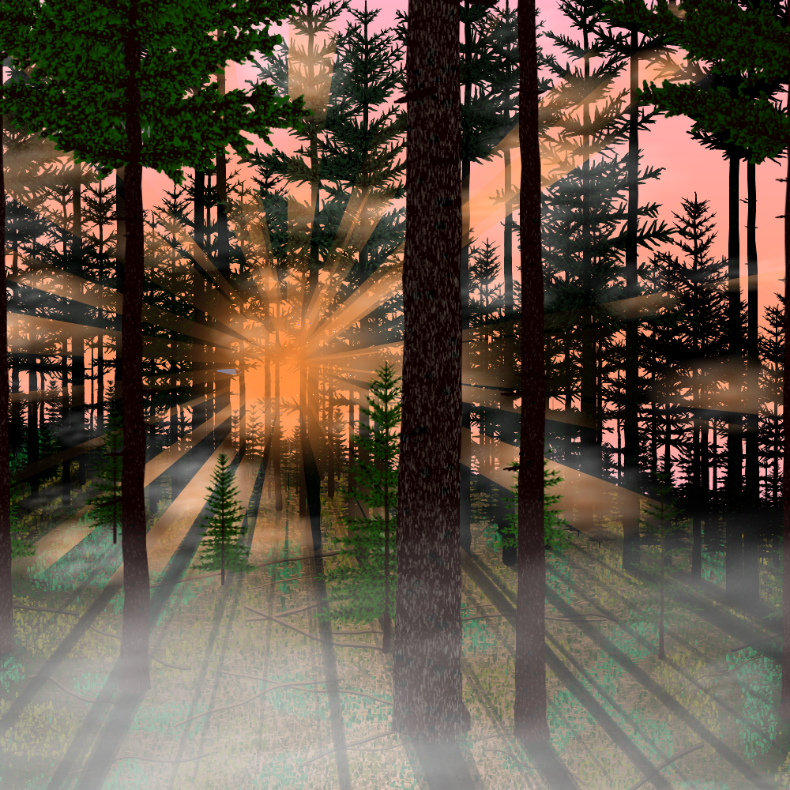 Forest Sunrise #17 static token preview