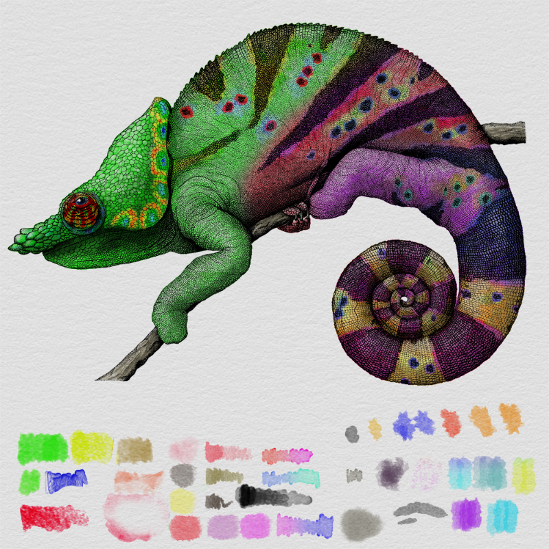 Colorful Cameleon #10 static token preview