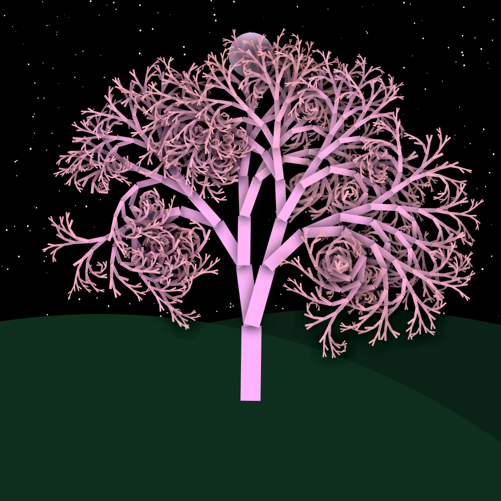 Moonlit Trees of Iterative Fractal Chaos #24 static token preview