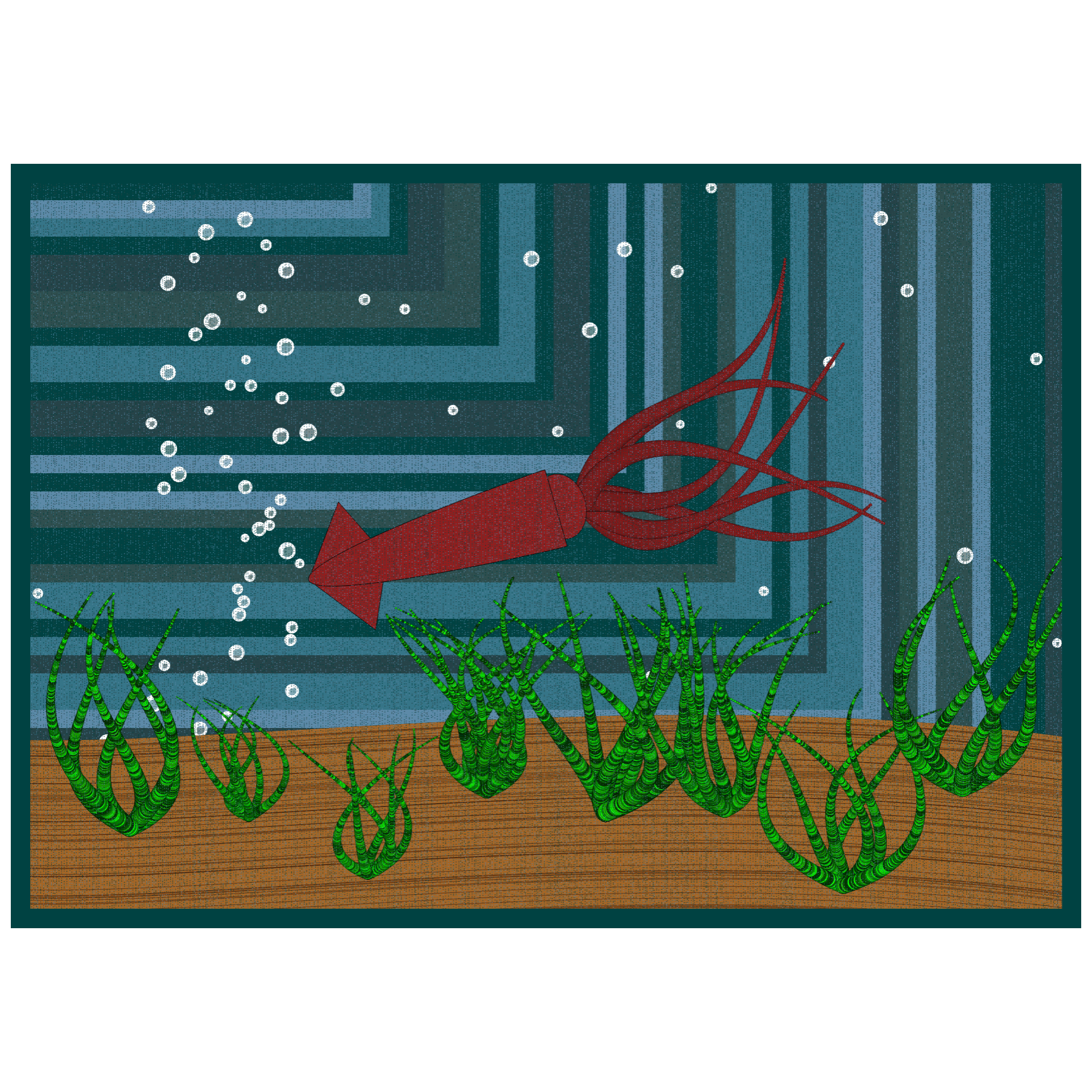 Bézier Aquarium 🦑 #25 static token preview