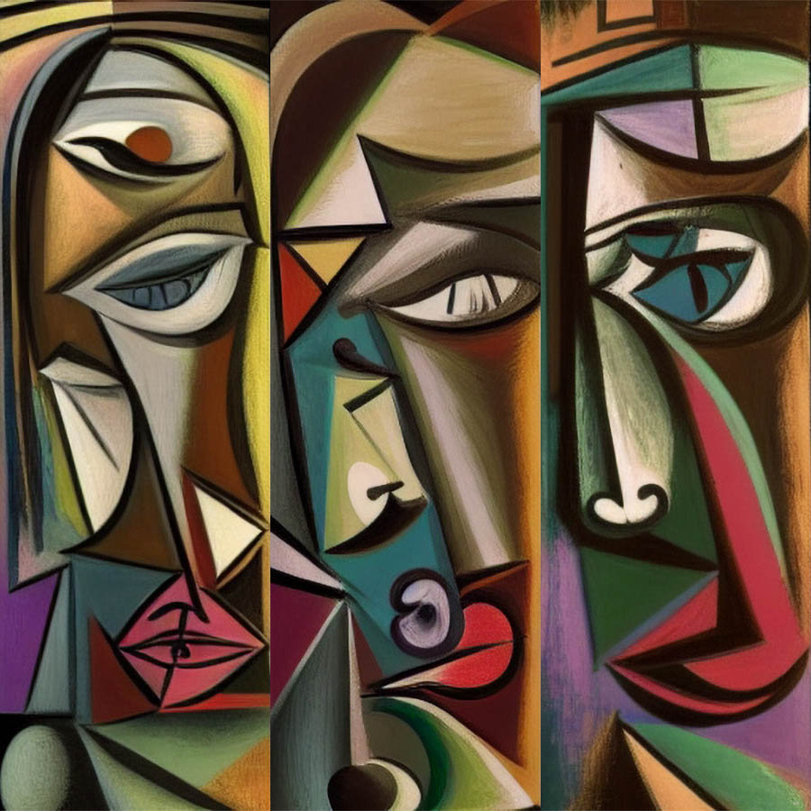 Cubism Faces #1 static token preview
