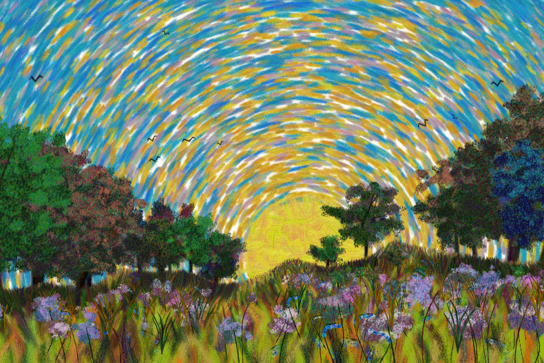 Flowers and Sky #45 static token preview