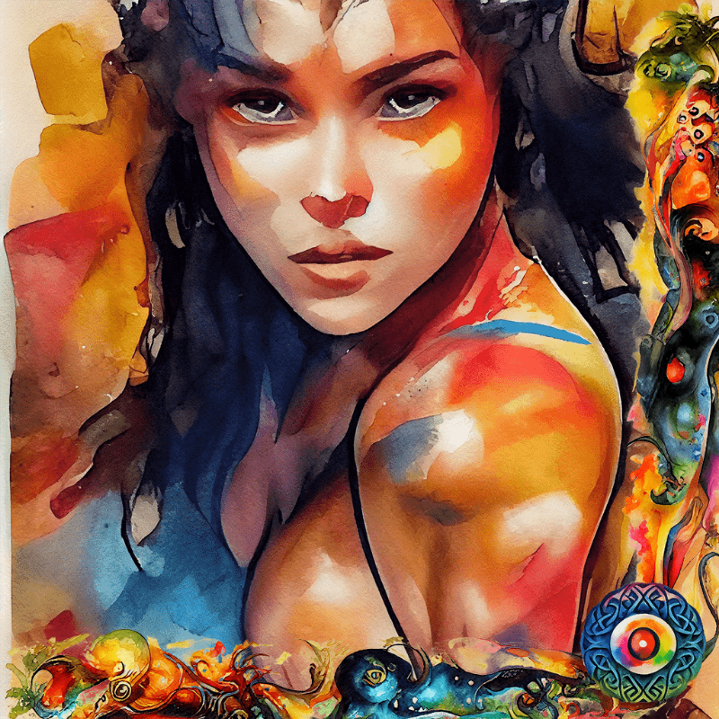Athletic Girl #8 static token preview