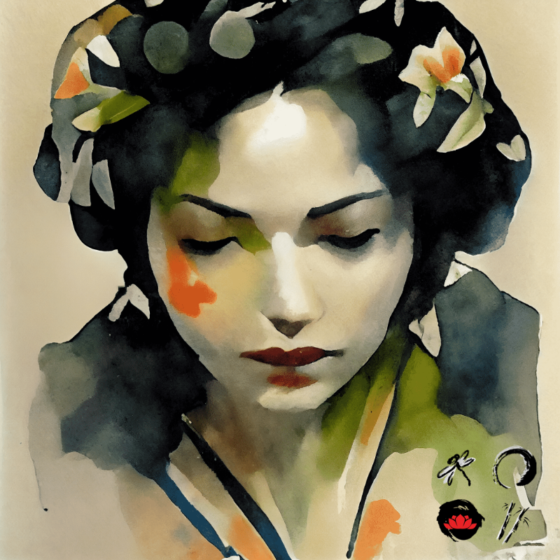 Geisha and nature #15 static token preview
