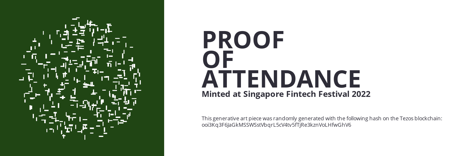 SFF2022 Proof of Attendance Token #1558 static token preview