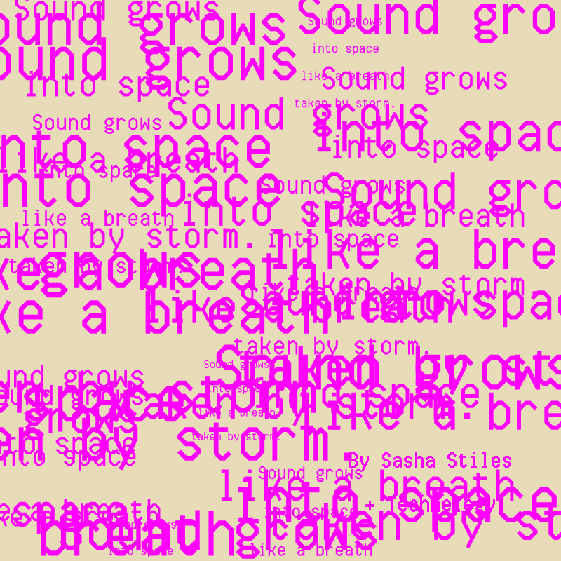 SOUND GROWS INTO SPACE #17 static token preview