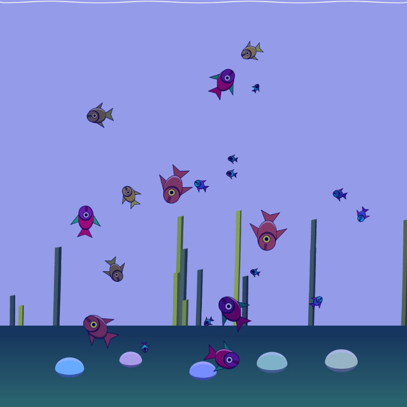 Underwater Schooling #7 static token preview